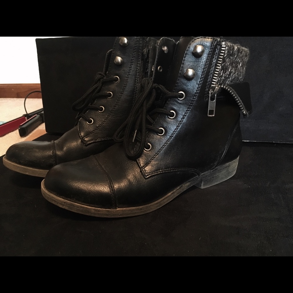 Black booties, wear two ways